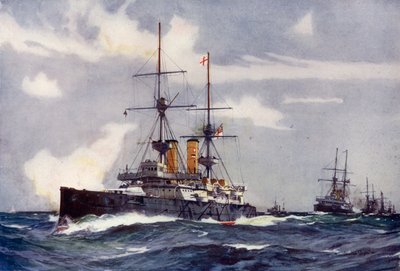 The Revenge Leading the Lee Line of the Reserve Squadron, 1901 by Charles Edward Dixon